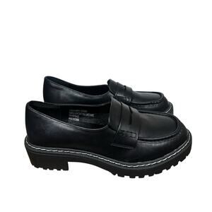 Torrid Chunky Penny Loafers Womens 7.5 WW Lug Black Extra Wide Y2K Slip On